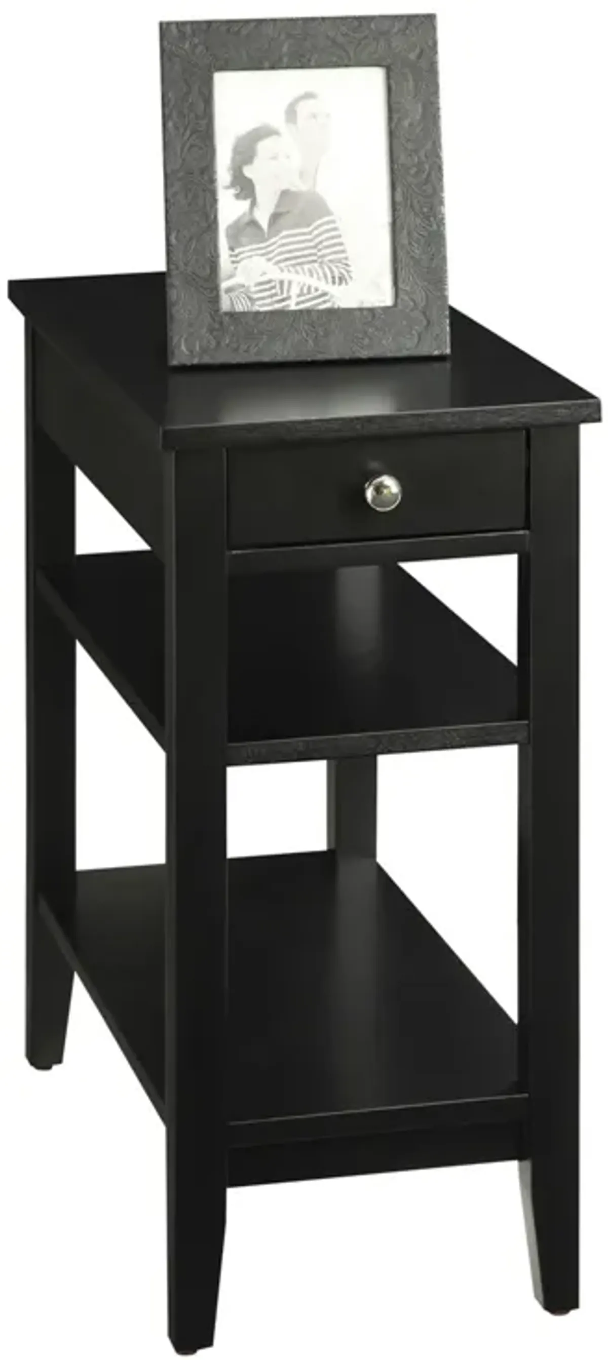 Convenience Concepts American Heritage 3-Tier End Table with Drawer, 23.5 x 11.25 x 24, Cherry