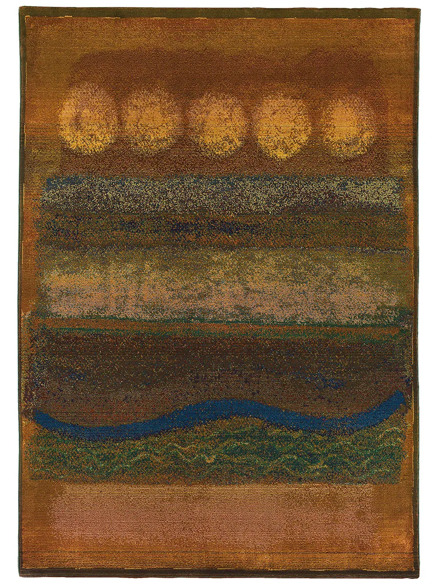 Kharma II 2'6" x 9'1" Gold Rug