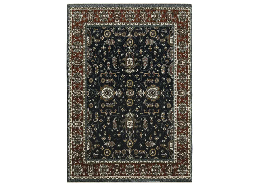 Vivian 3'10" x 5'5" Navy Rug