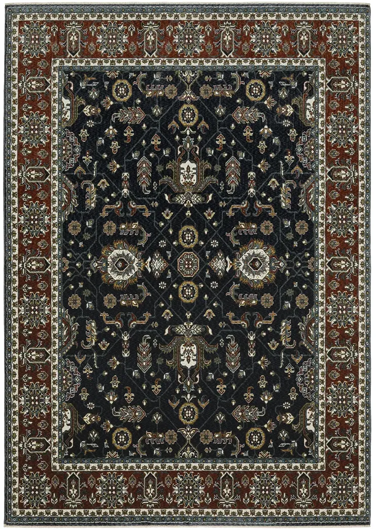 Vivian 3'10" x 5'5" Navy Rug