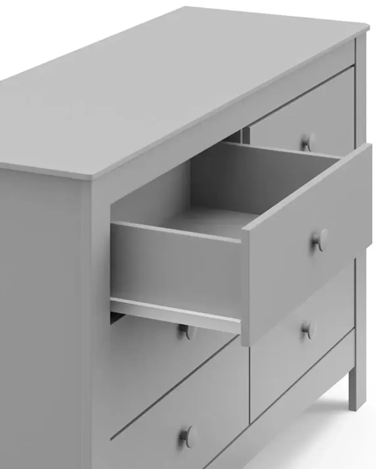 Graco Noah 6 Drawer Double Dresser (Pebble Gray)