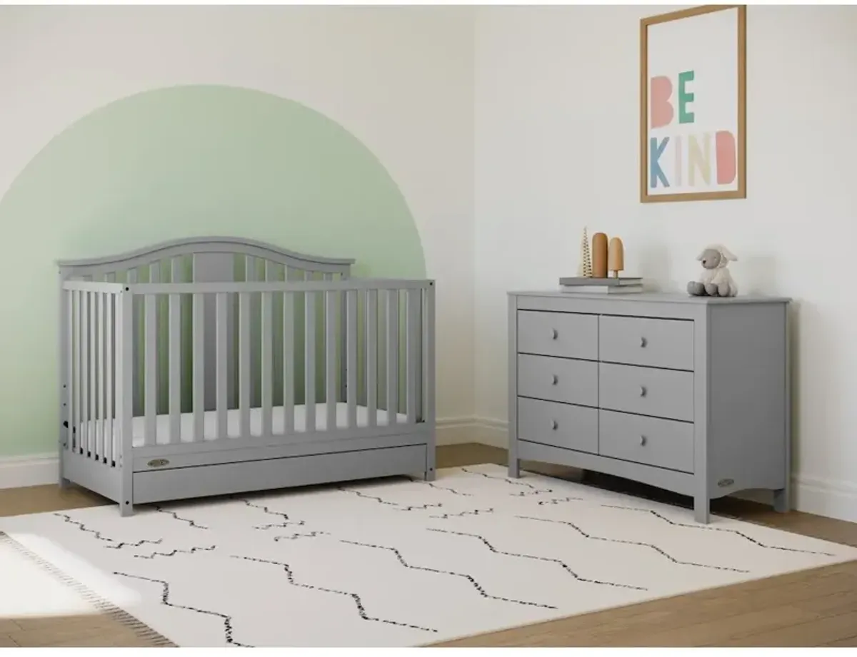 Graco Noah 6 Drawer Double Dresser (Pebble Gray)