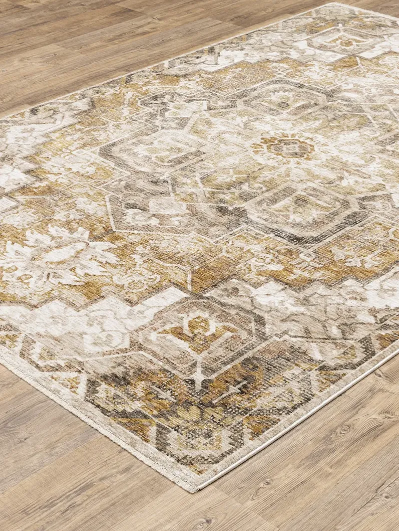 Maharaja 5'3" x 7'6" Gold Rug