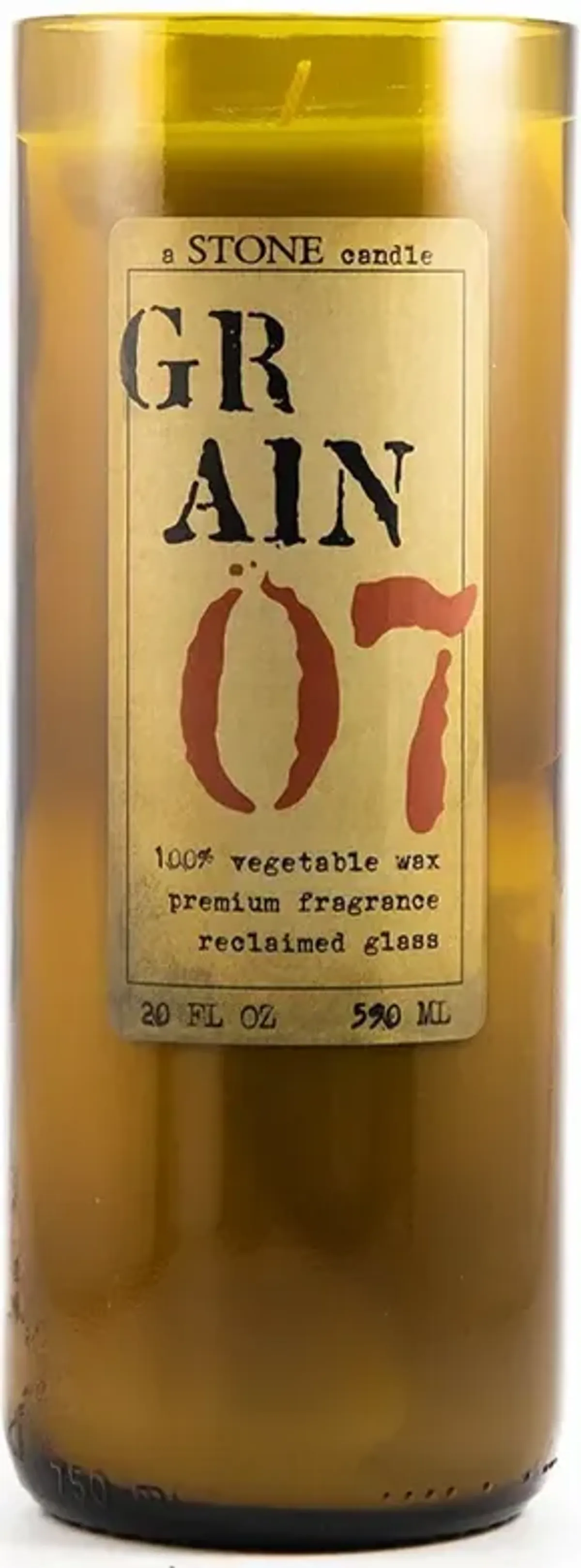 Reclaimed Bottle Candle - Grain