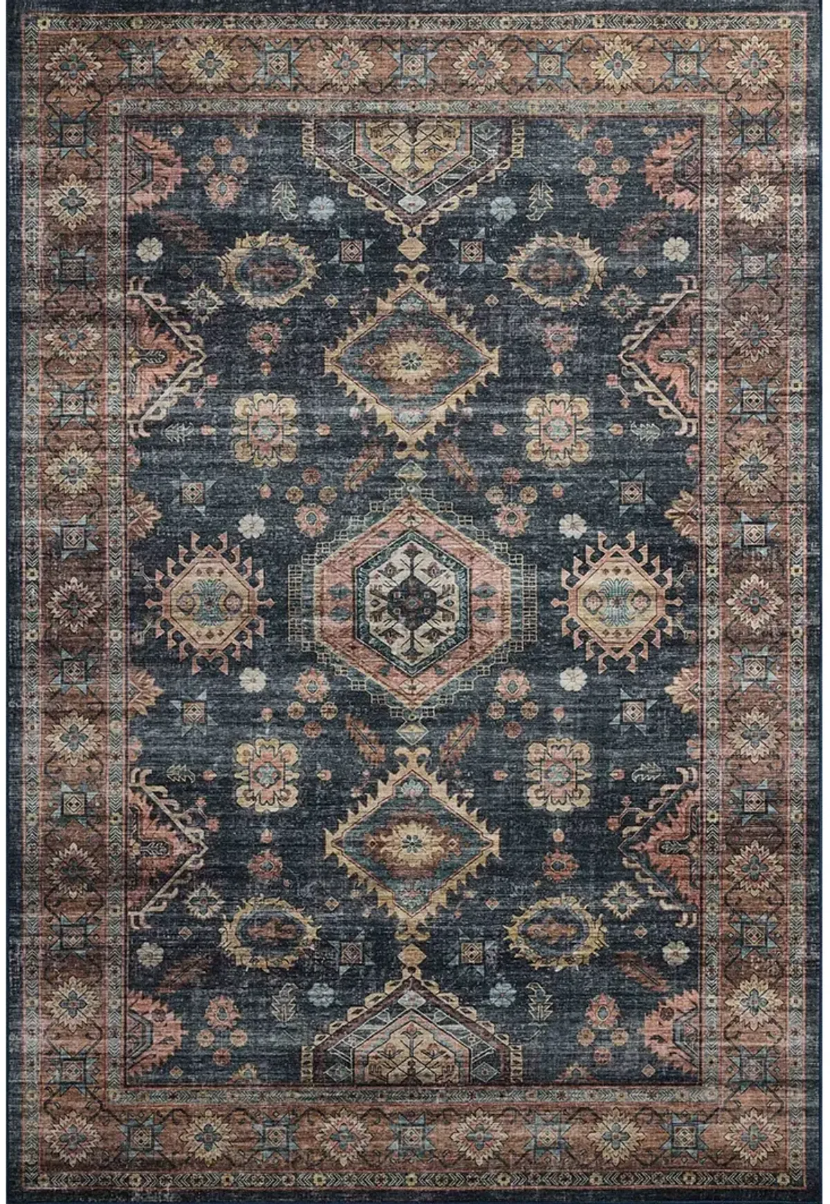 Anniston Denim/Sunset 2'6"x12' Runner Rug