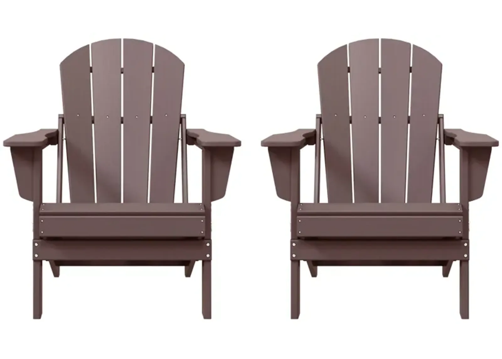 WestinTrends Westintrends 2 piece set outdoor folding Poly Adirondack chair