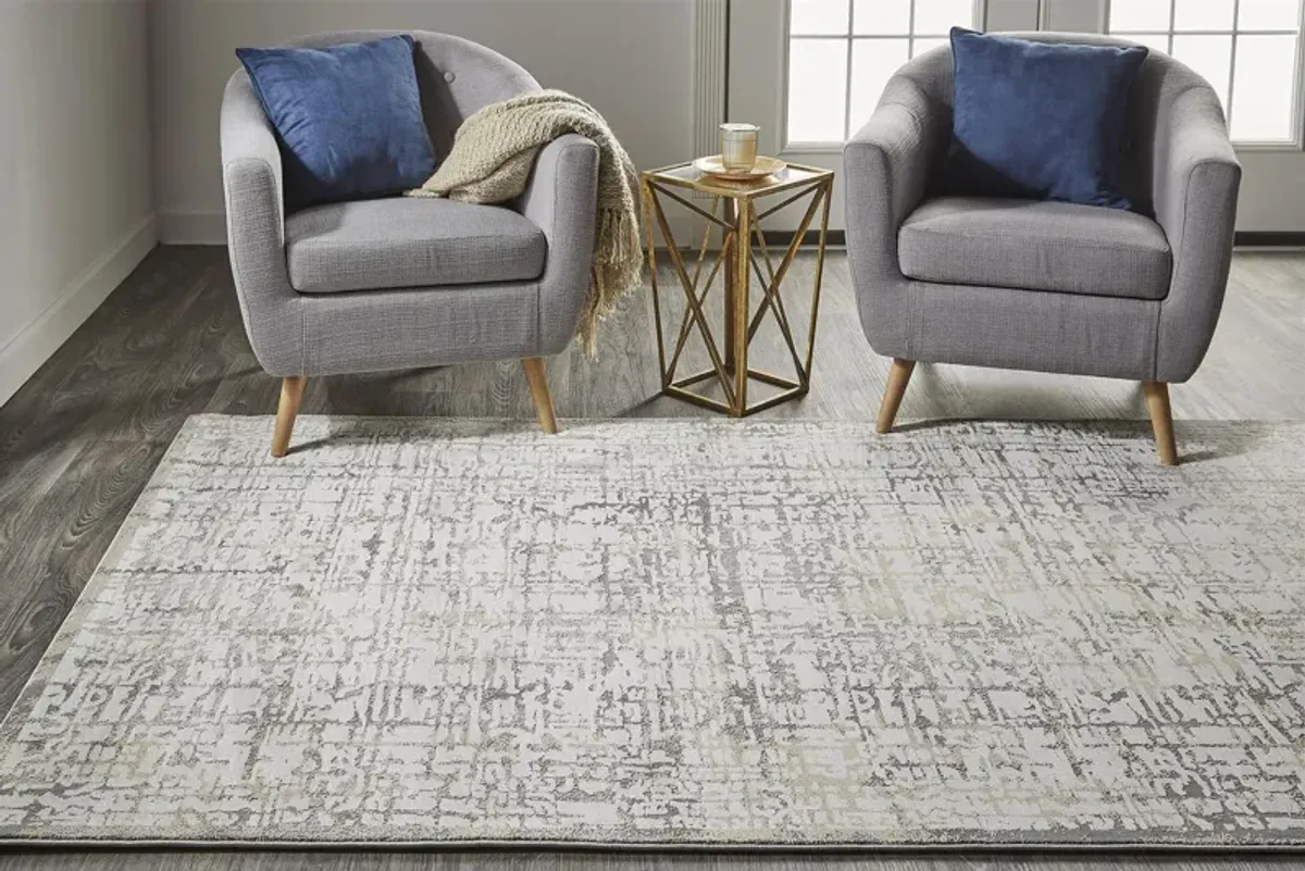 Waldor 3683F Ivory/Gray 1'8" x 2'10" Rug