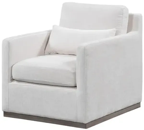 Upholstered Fabric Club Chair with Swivel