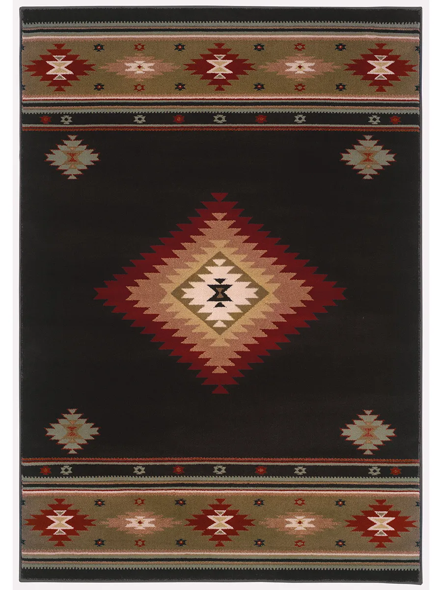 Hudson 7'8" Black Rug