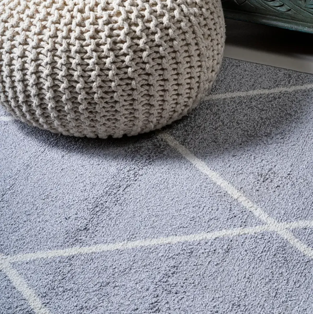 Cole Minimalist Diamond Trellis Area Rug