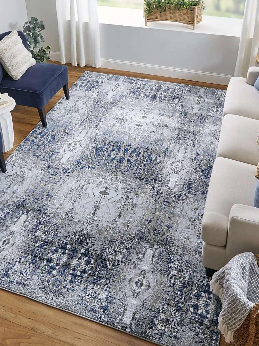 Gaspar 3834F Blue/Gray/Taupe 2'10" x 8' Rug