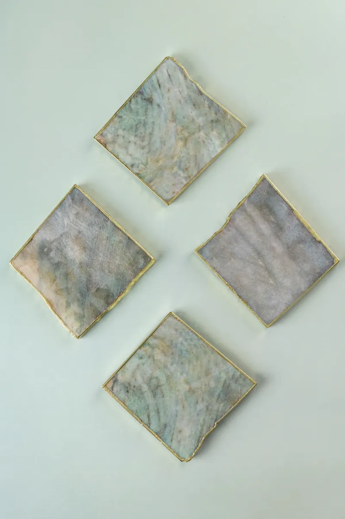 Dazzle Aventurine Coasters, Set of 4