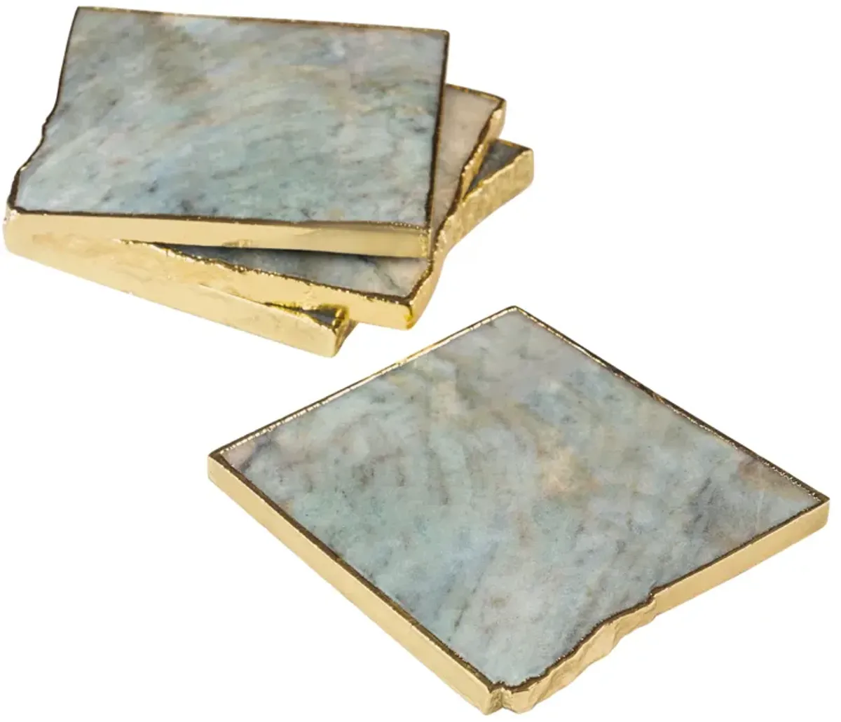 Dazzle Aventurine Coasters, Set of 4