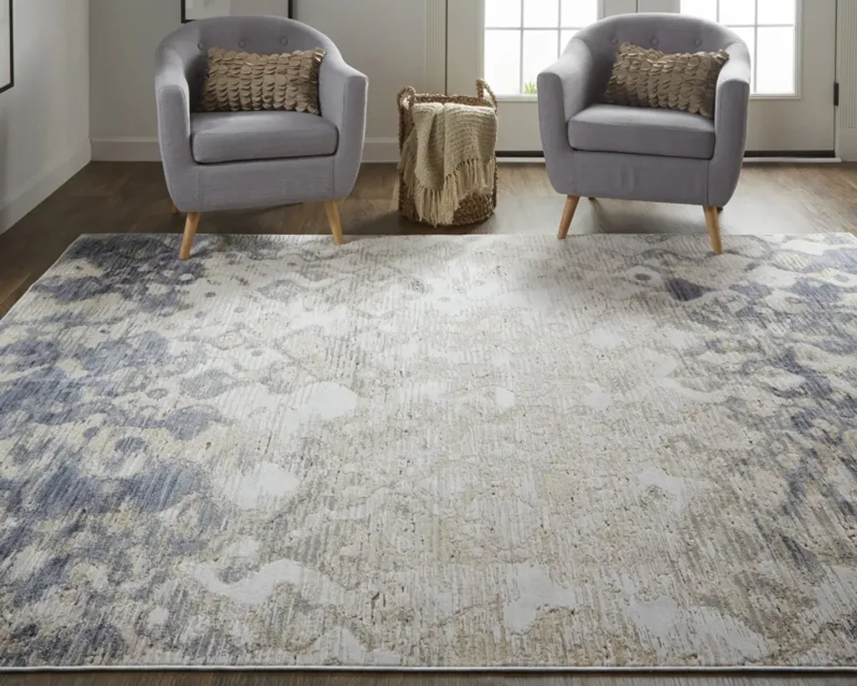 Laina 39G7F Tan/Ivory/Blue 3' x 8' Rug