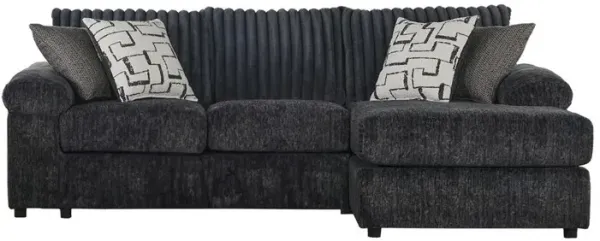 New Classic Furniture Remi 2-piece Gray Polyester Chaise Sectional Couch