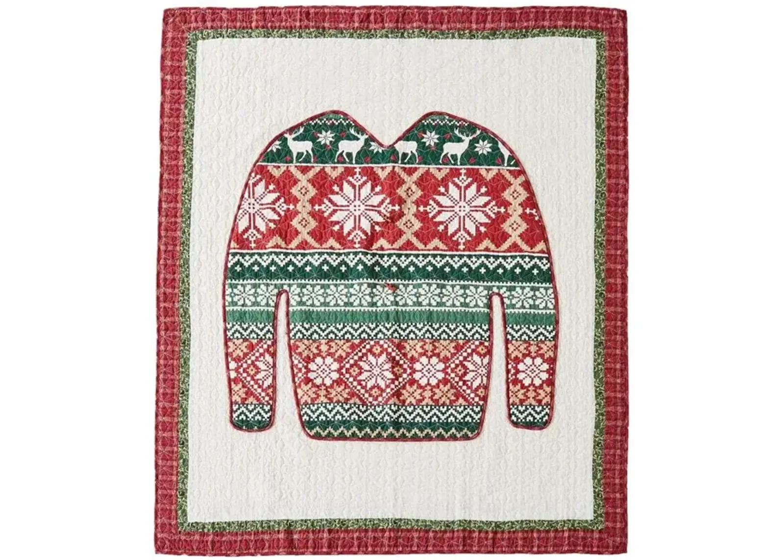 Greenland Home Fashion Ugly Sweater Ultra Soft High-Quality Throw Blanket Standard Red