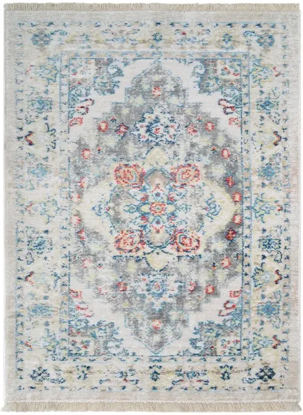 RUGSOTIC CARPETS MACHINE MADE POLYESTER AREA RUGS  - 4'x5'11'', Rectangle Shape, Multicolor Color, Classic Oriental Traditional  Design, Low Pile Machine Made Area Rugs (M00071)