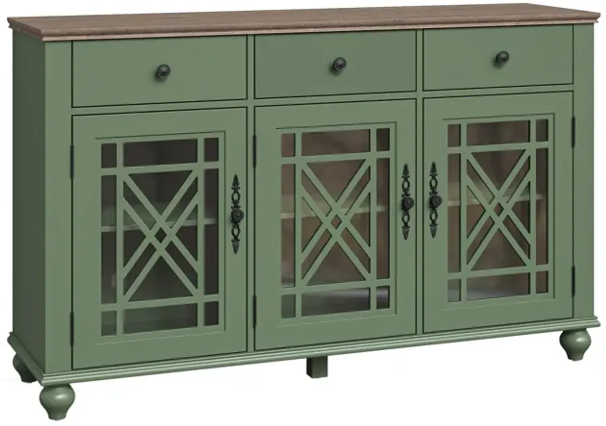 FESTIVO 55" Vintage Style Kitchen Buffet Sideboard Cabinet w/ Drawers