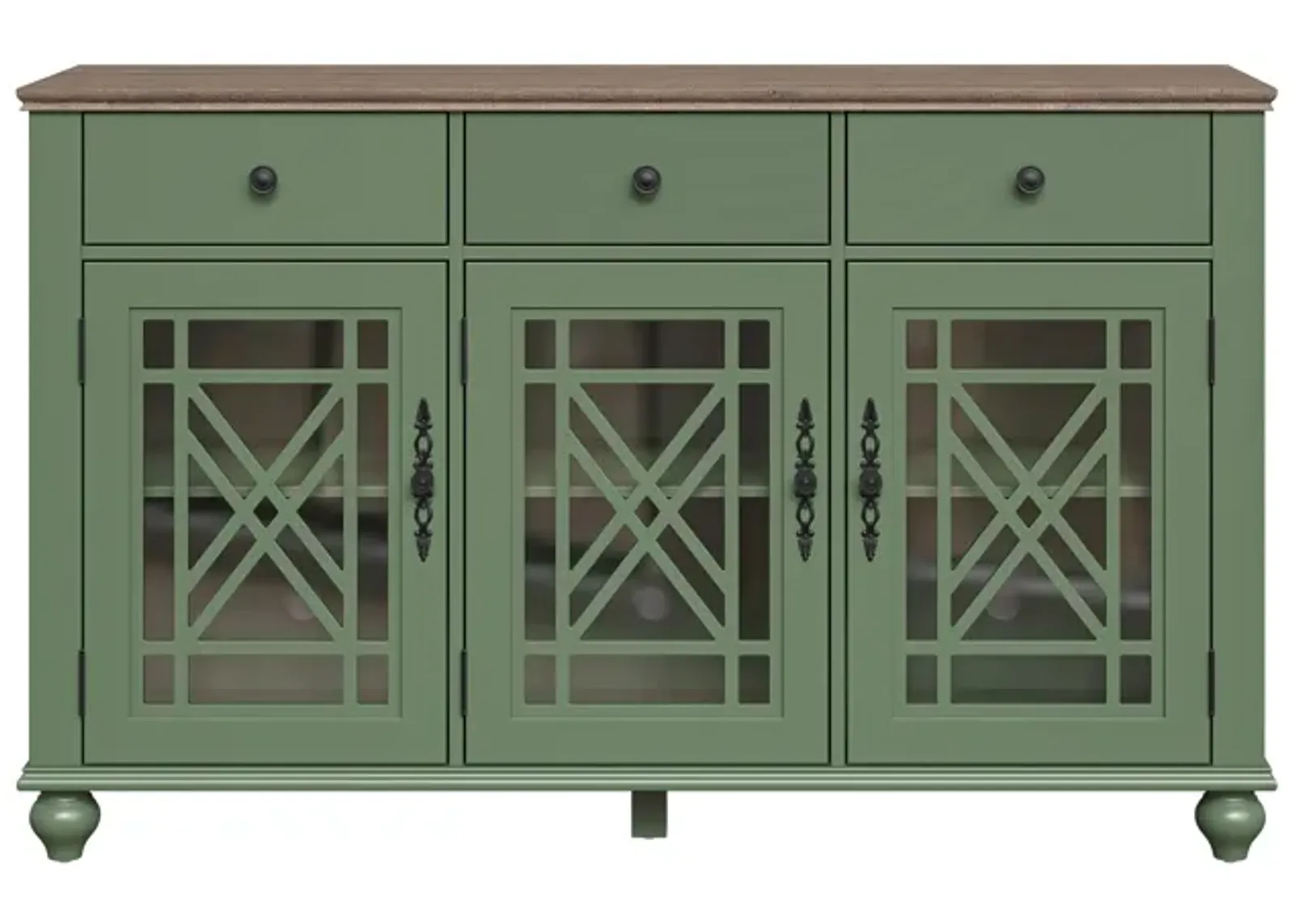 FESTIVO 55" Vintage Style Kitchen Buffet Sideboard Cabinet w/ Drawers