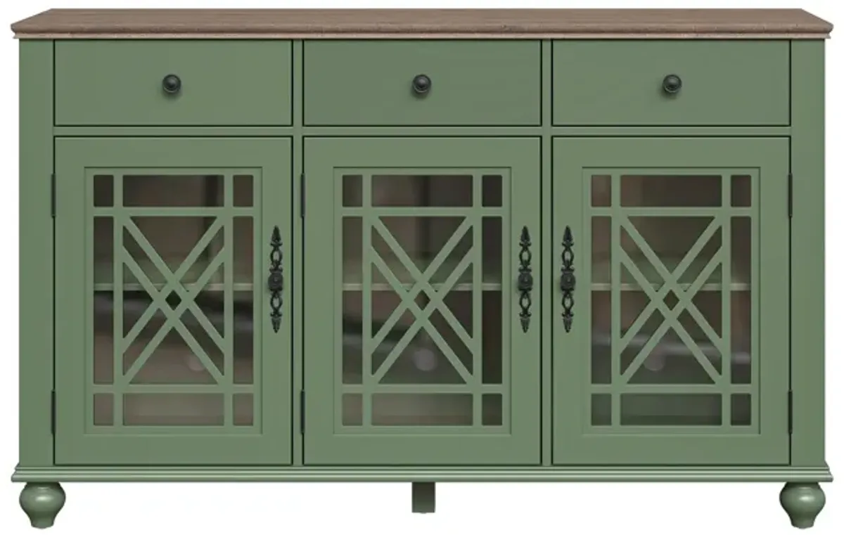 FESTIVO 55" Vintage Style Kitchen Buffet Sideboard Cabinet w/ Drawers