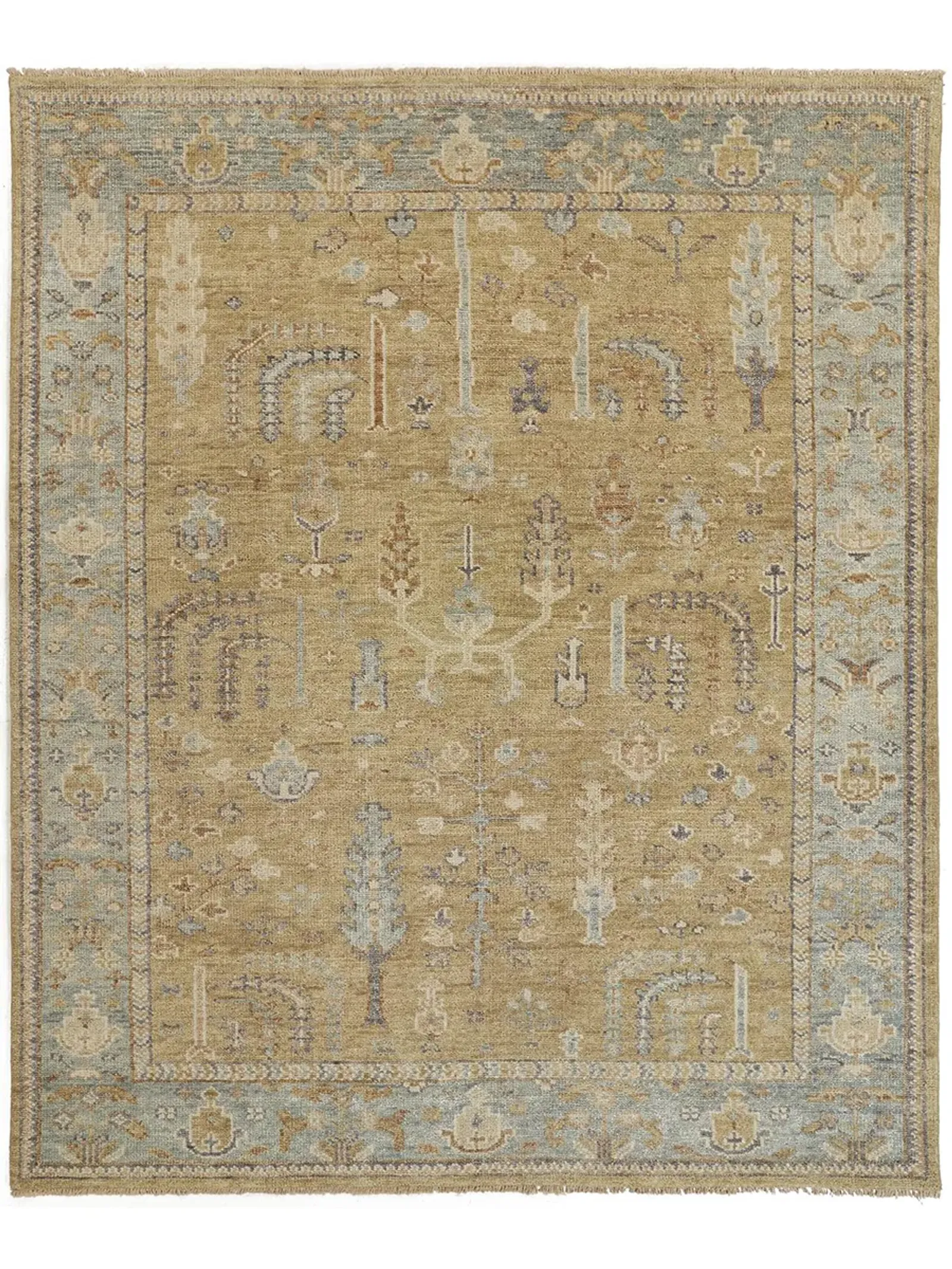 Carrington 6501F Gold/Blue/Gray 5'6" x 8'6" Rug