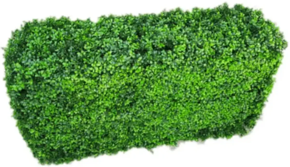 Premium Bright Long-leaf Artificial Boxwood Hedge 40"L x 20"H Commercial Grade UV Resistant