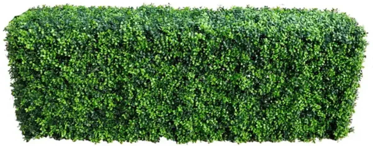 Premium Bright Long-leaf Artificial Boxwood Hedge 40"L x 20"H Commercial Grade UV Resistant