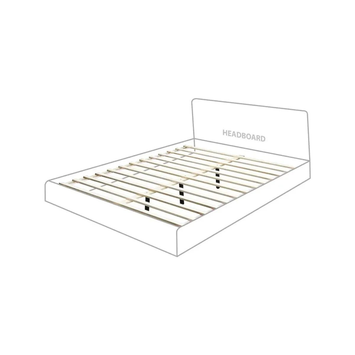 Meridian Furniture Rainbow Cream Velvet Queen Bed