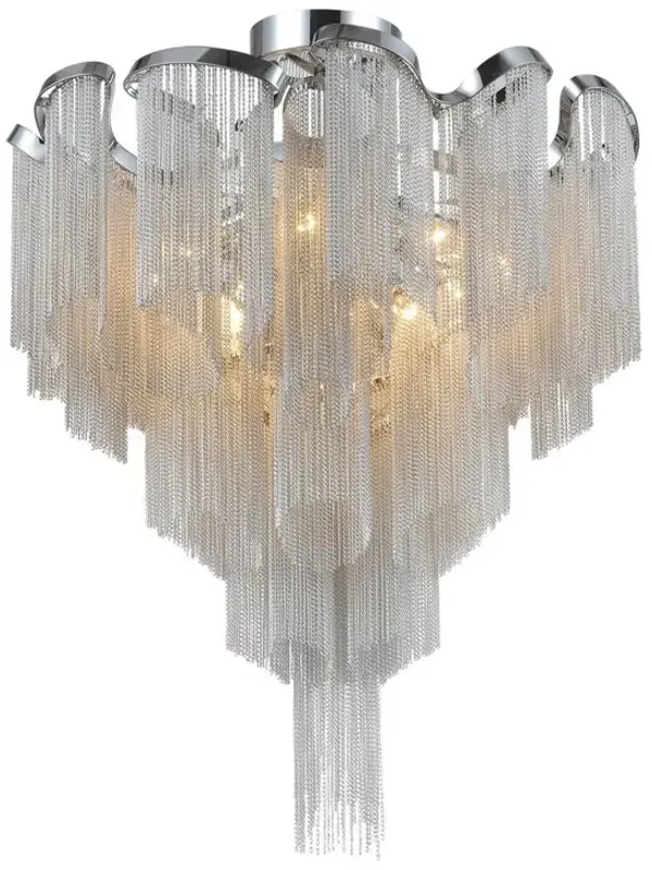 CWI Lighting Daisy 13 Light Flush Mount With Chrome Finish