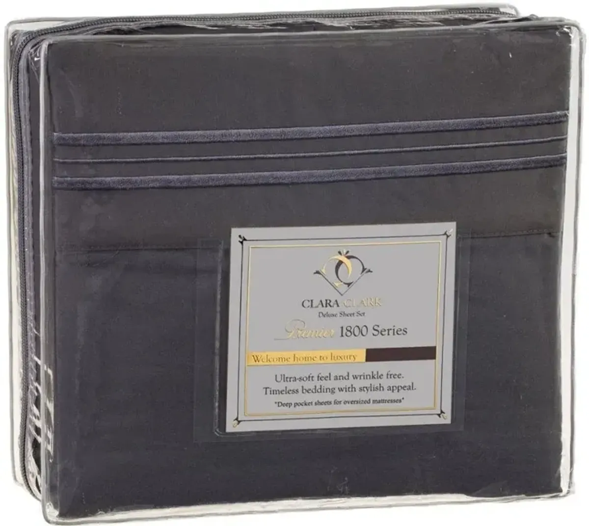 King size Microfiber Sheet Set in Charcoal Stone