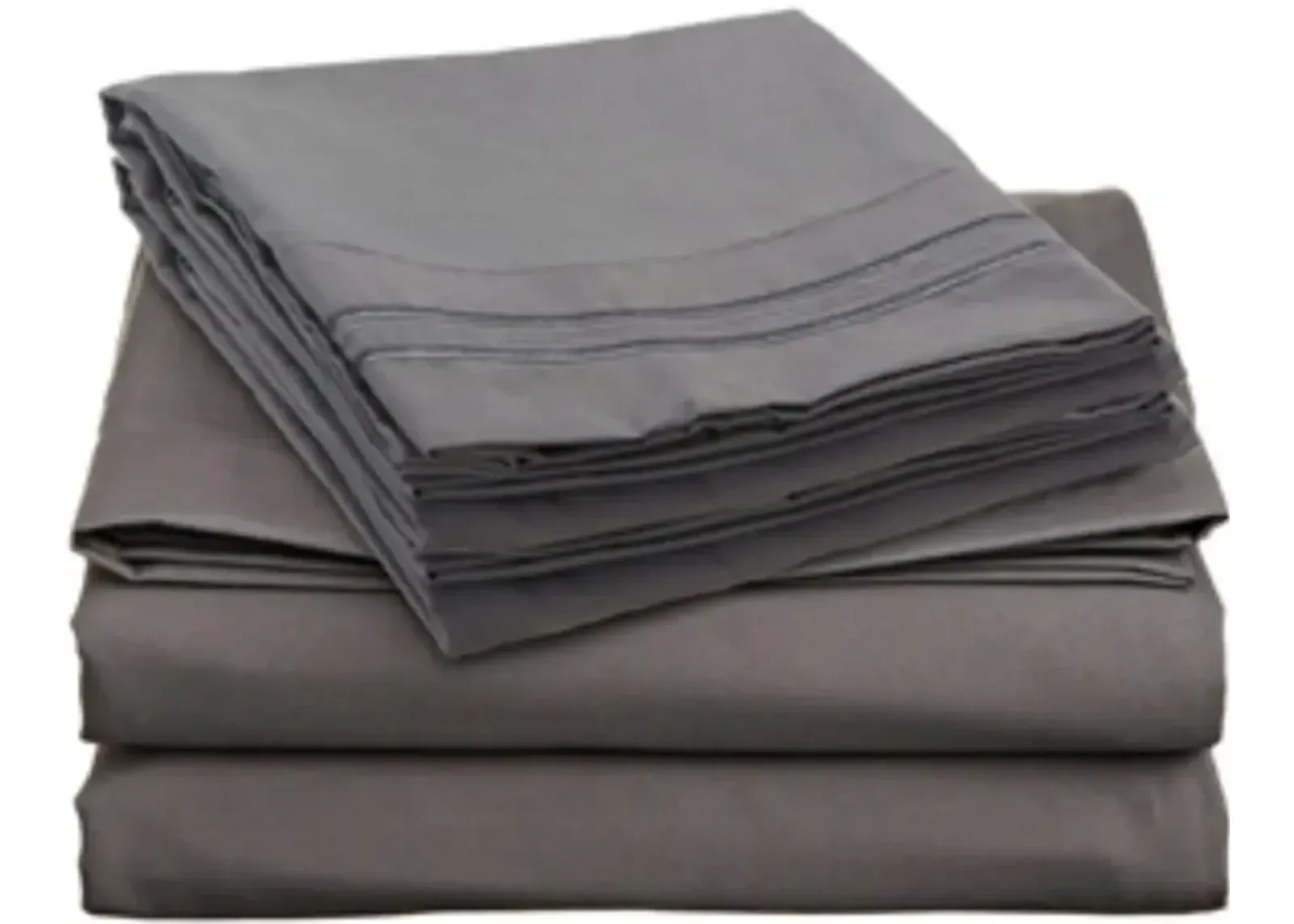 King size Microfiber Sheet Set in Charcoal Stone