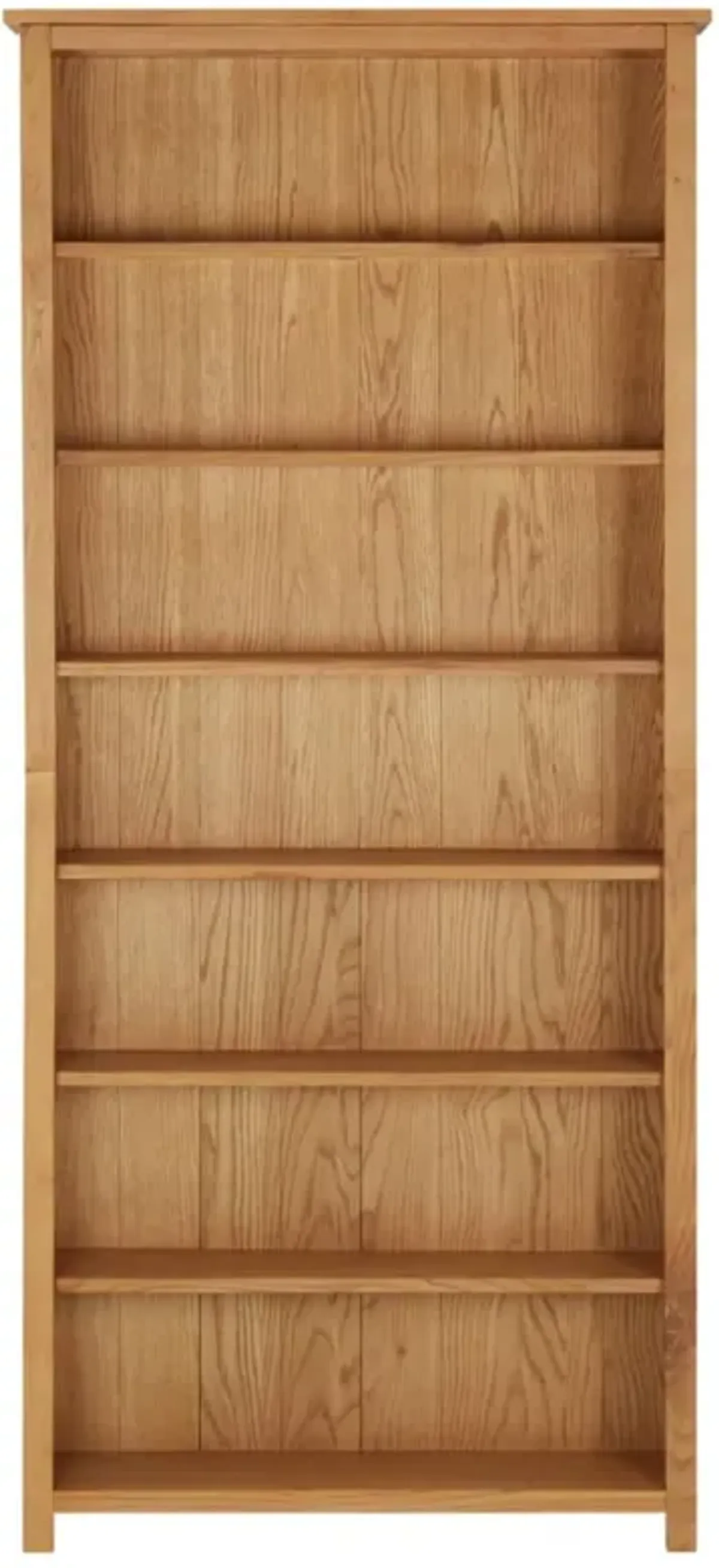 vidaXL 7-Tier Bookcase 35.4"x8.8"x78.7" Solid Oak Wood