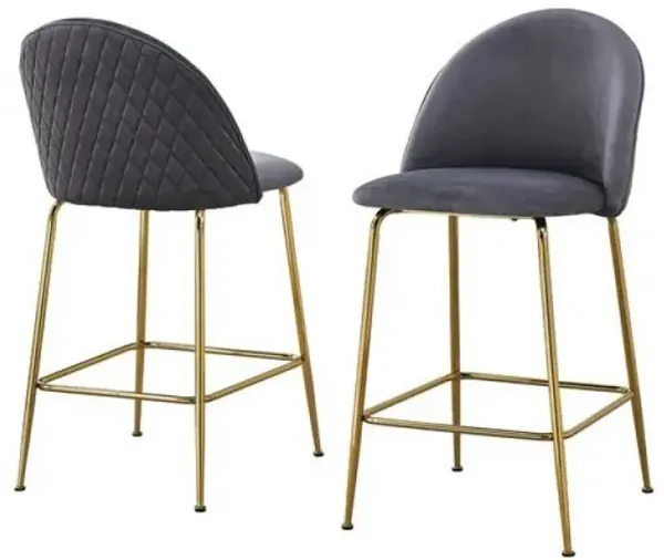 Dark grey counter height chairs (Set of 2)