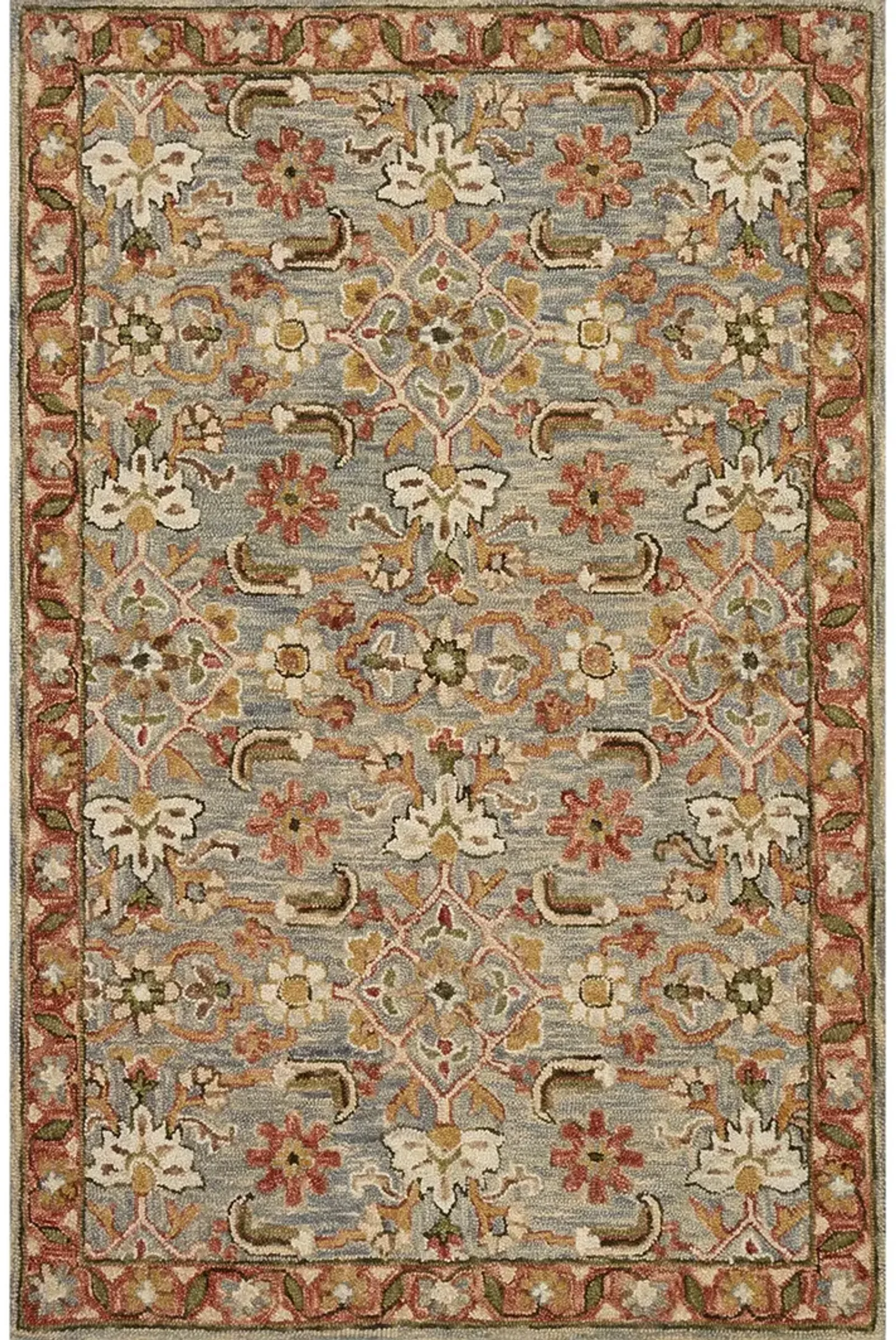 Victoria VK10 Slate/Terracotta 5' x 7'6" Rug