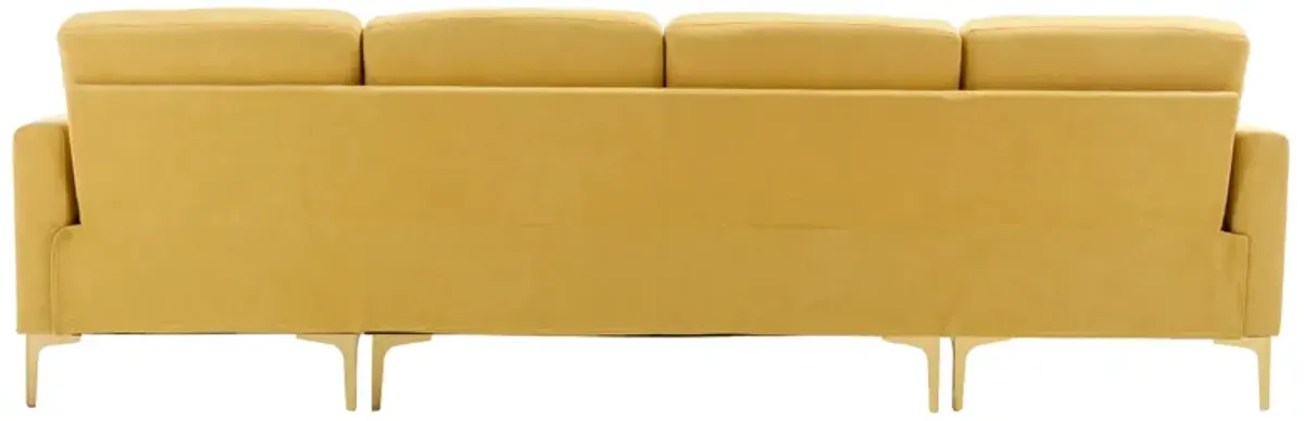 Merax Modular Convertible Sectional Sofa Velvet Couch