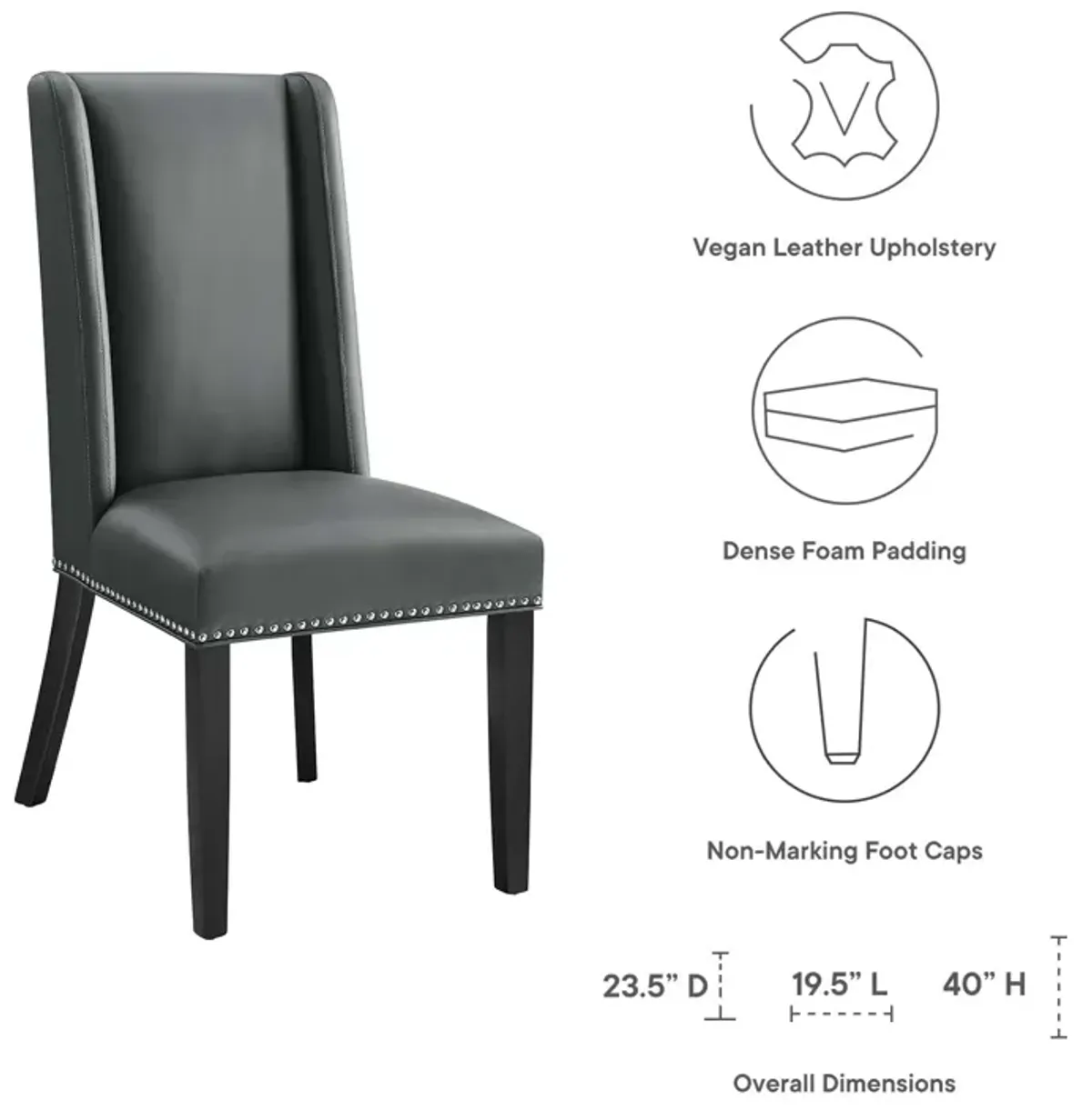 Baron Vegan Leather Dining Chair