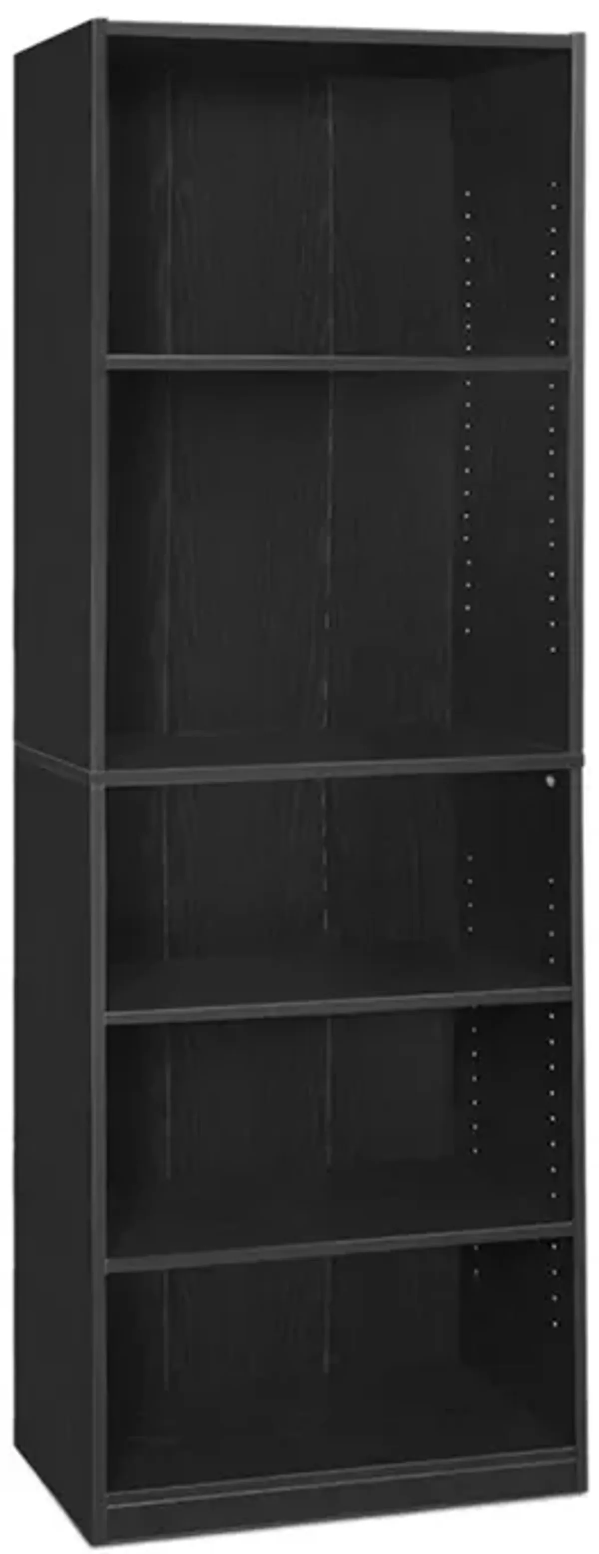 JAYA Simply Home 5-Shelf Bookcase, Black