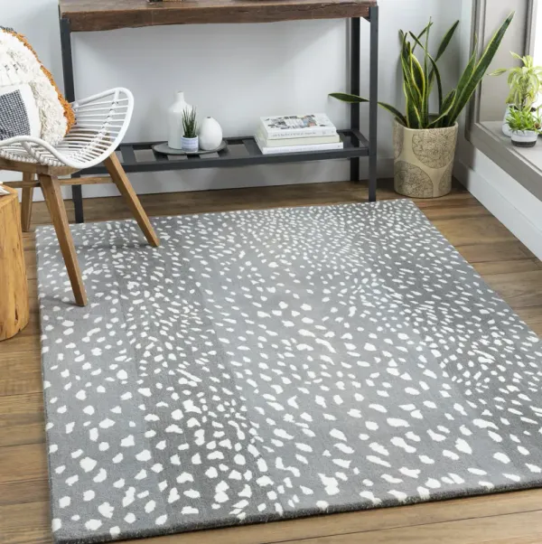 Athena ATH-5162 8' Round Gray Rug