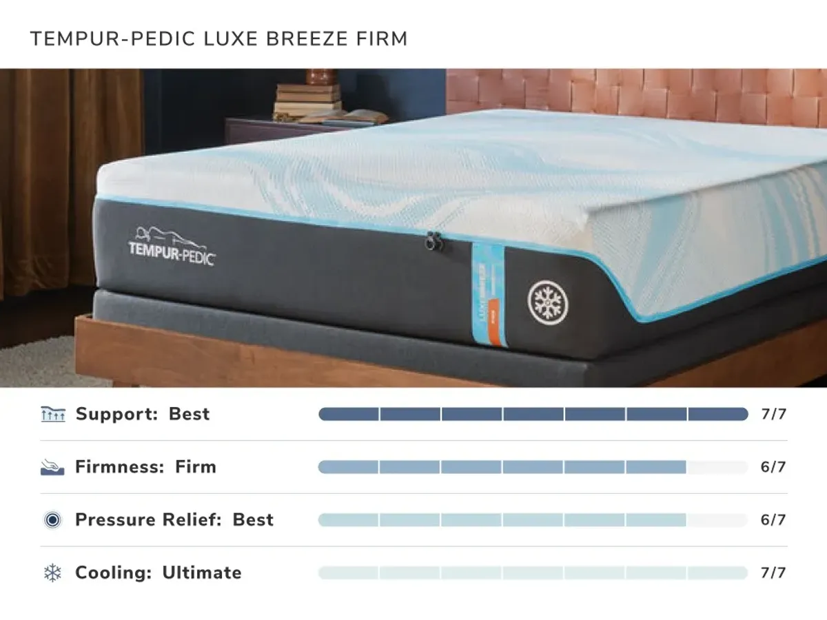 Tempur-Pedic Luxe Breeze Firm Split California King Mattress