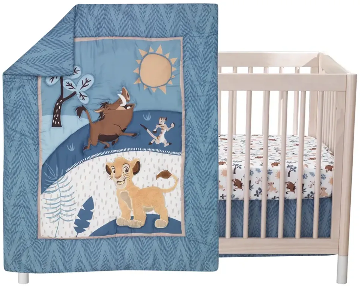 Disney Baby Lion King Adventure Blue 3-Piece Crib Bedding Set by Lambs & Ivy