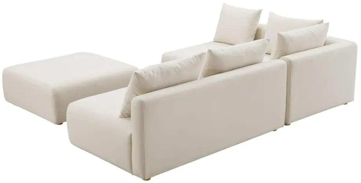 Hangover Cream 4-Piece Modular Chaise Sectional