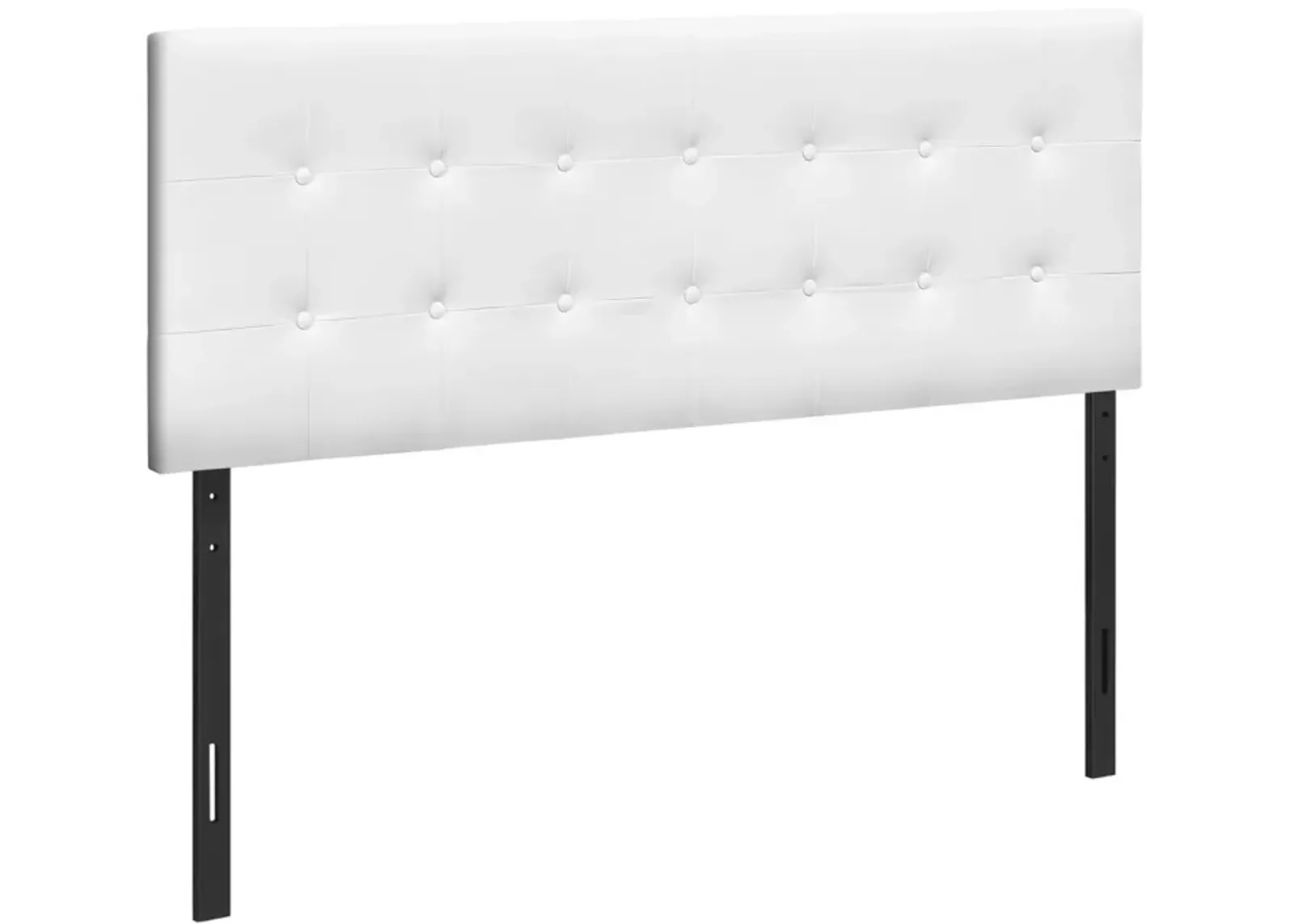 Monarch Specialties I 6002Q Bed, Headboard Only, Queen Size, Bedroom, Upholstered, Pu Leather Look, White, Transitional