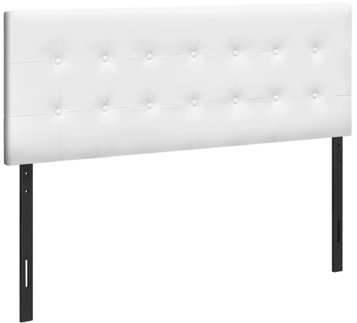 Monarch Specialties I 6002Q Bed, Headboard Only, Queen Size, Bedroom, Upholstered, Pu Leather Look, White, Transitional