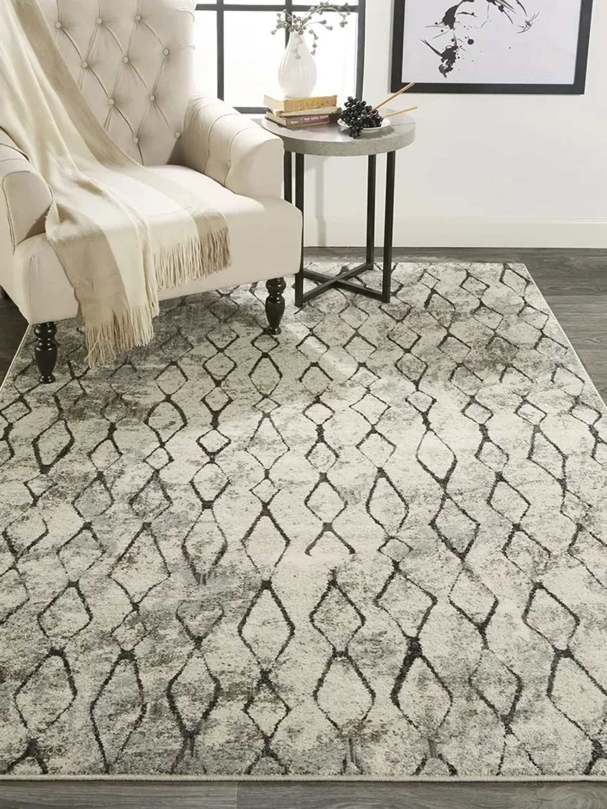 Kano 3872F Ivory/Gray/Taupe 2'2" x 3' Rug