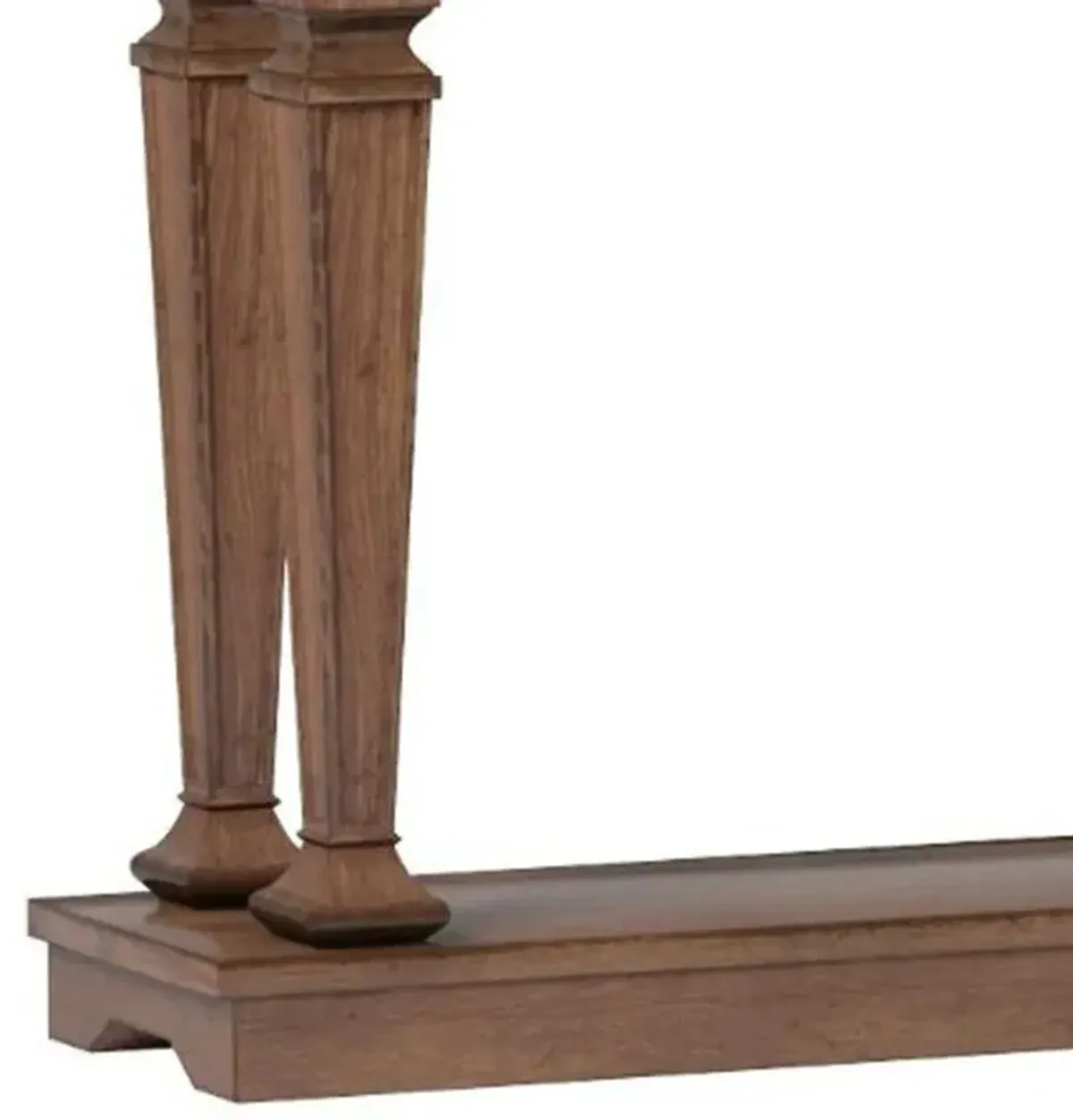 Wooden Console Table with One Bottom Shelf, Oak Brown-Benzara