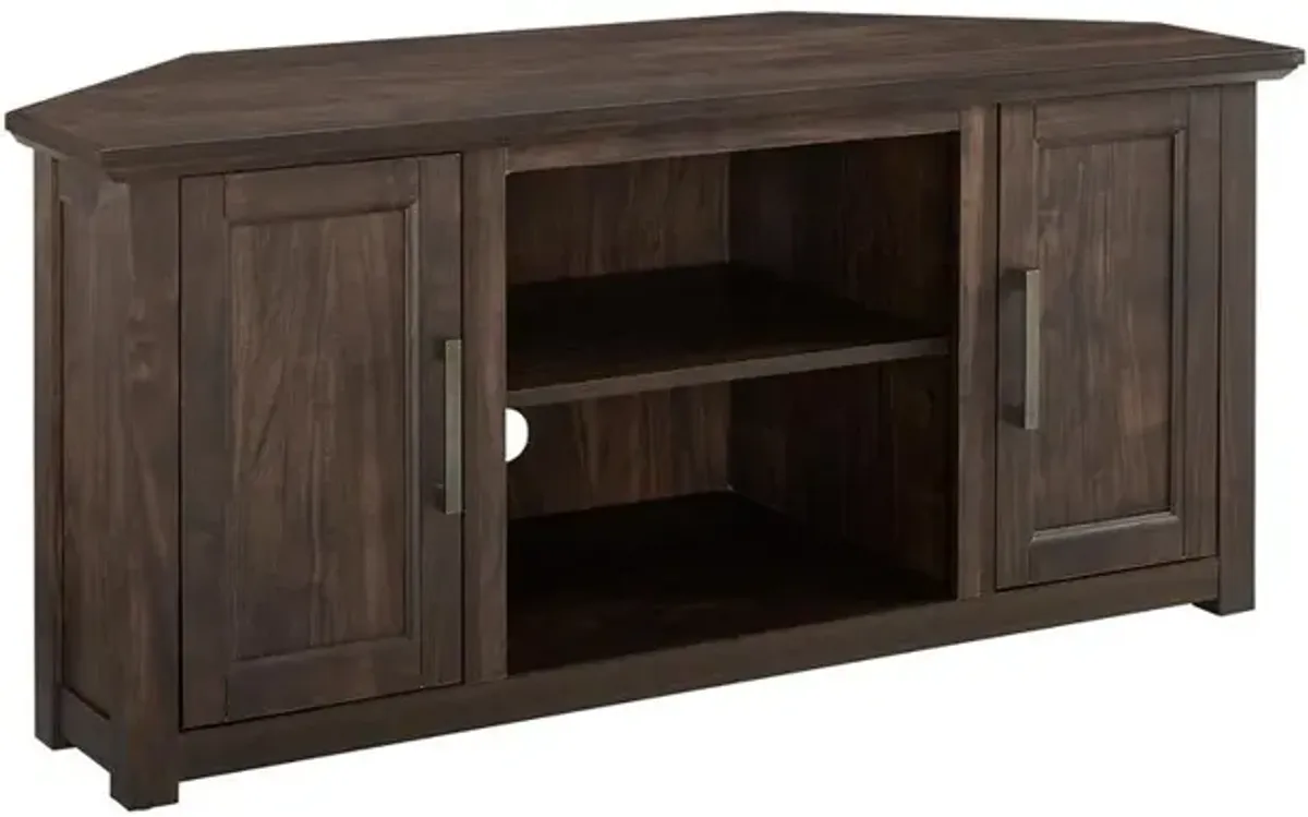 Camden 48" Corner Tv Stand Dark Walnut