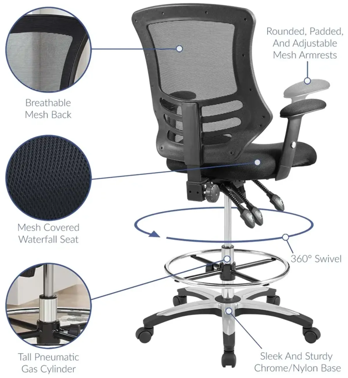 Modway Furniture - Calibrate Mesh Drafting Chair