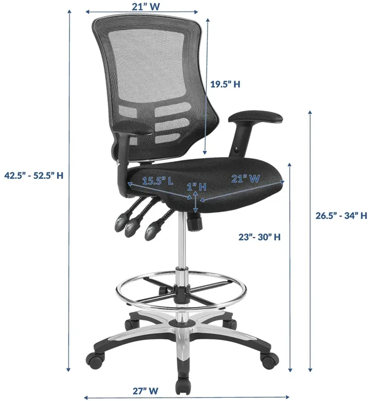 Modway Furniture - Calibrate Mesh Drafting Chair