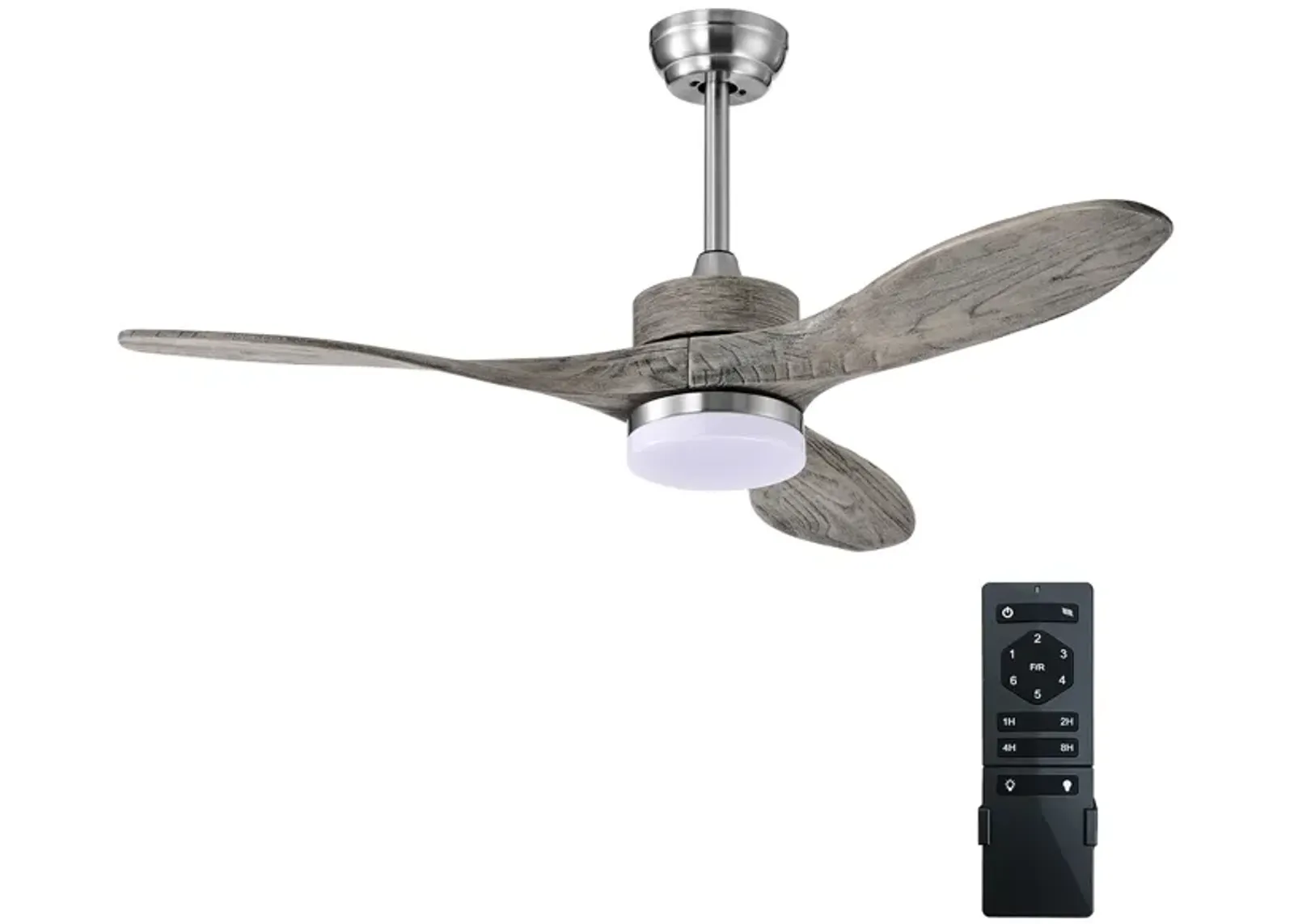 Wood Ceiling Fan with LED Lights and 6 Speed Levels