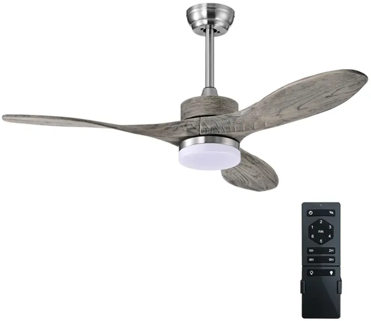 Wood Ceiling Fan with LED Lights and 6 Speed Levels